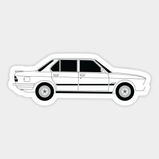 E28 5 Series Black Outline Sticker